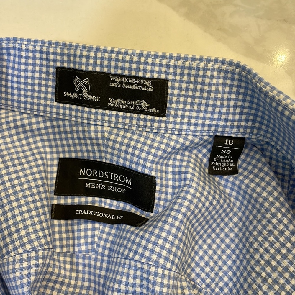 Nordstrom Men's Mini Check Dress Shirt - Picture 4 of 5